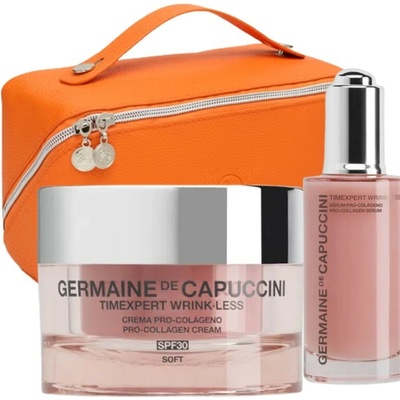Germaine de Capuccini Timexpert Wrink Less Soft denní kolagenový krém pro normální pleť 50 ml + kolagenové sérum proti vráskám 50 ml dárková sada