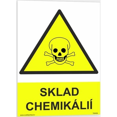 Traiva s.r.o. Sklad chemikálií Verze: Samolepka 148 x 210 mm (A5) tl. 0.1 mm - Kód: 09522