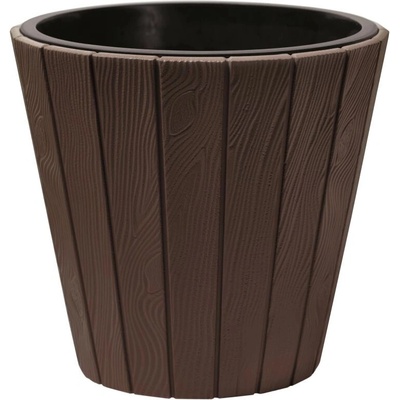 Prosperplast Kvetinac WOODE 490 54 lit hnedý vložka