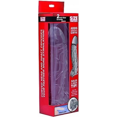 Size Matters Clear Extender Curved Penis Sleeve – Zboží Dáma