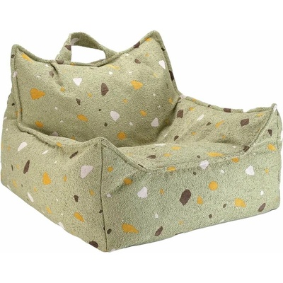 Wigiwama Terrazzo Chair dětský sedací vak zelená 70 cm x 50 cm x 80 cm