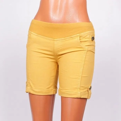 Къси панталони в жълт цвят за бременни дами
