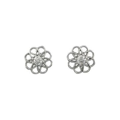 INFINITYSILVER Stříbrné náušnice Rachel s bílým zirkonem 43830