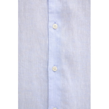 Frescobol Carioca Ленена риза Frescobol Carioca в синьо със стандартна кройка с класическа яка 1060.05 (1060.05)