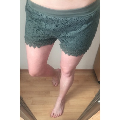 Italy dámské khaki krajkové kraťasy khaki