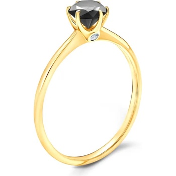 Image 1 of SAVICKI Годежен пръстен The Journey: злато, черен диамант