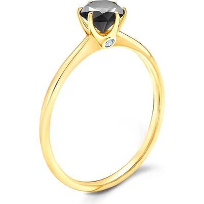 SAVICKI Годежен пръстен The Journey: злато, черен диамант