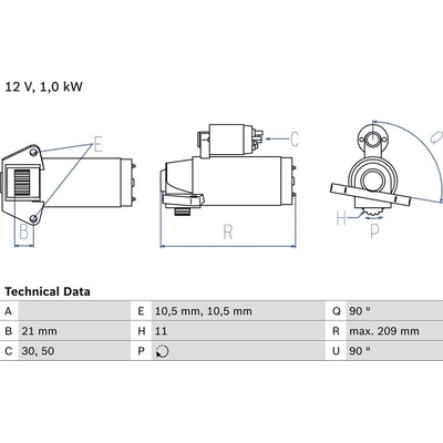 BOSCH 0 986 023 610 Startér (0986023610)
