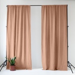 Linen Tales Розово-кафяво ленено перде 140x250 cm Cafe Creme - Linen Tales (LT-CURTNTU-140x250-CC)