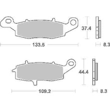 Brzdové destičky SBS zadní KAWASAKI ZR-7, S rok 99-04