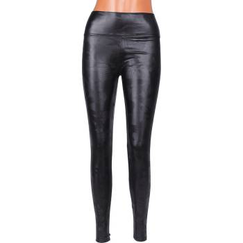 Image 1 of Ефектен клин в черно от еко кожа с принт