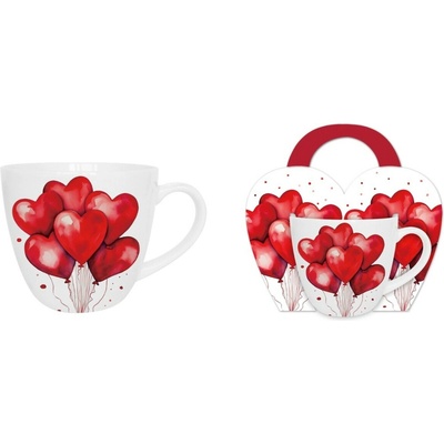 DUO Hrnček porcelánový BALLOONS 1 srdcia 460 ml