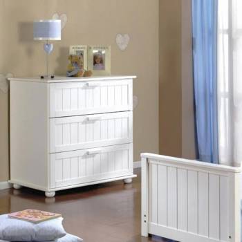 Image 1 of Micuna Дървен скрин с 3 чекмеджета в бяло - micuna