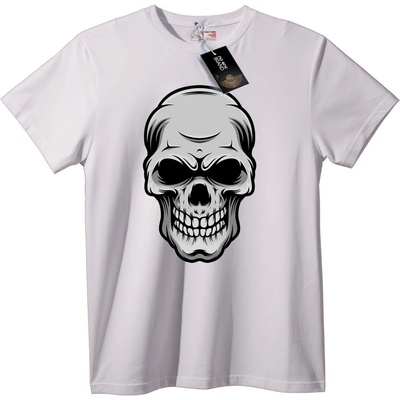 NOONEBRAND Тениска Skull дизайн черно - 2XL, White