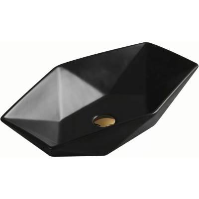Elena надплотова мивка 63 x 41 см, черен мат - 21476385 (21476385)