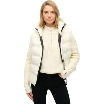 SUPERDRY Потник Superdry Cable Knit Sleeve Hybrid vest - White (Off White)