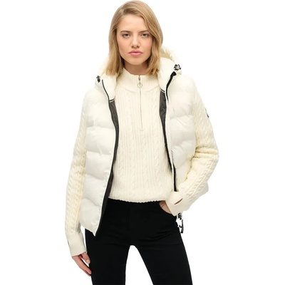 SUPERDRY Потник Superdry Cable Knit Sleeve Hybrid vest - White (Off White)