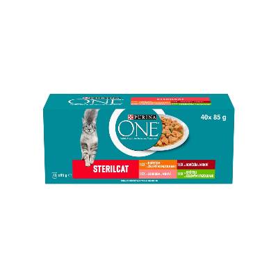 Purina One Multipack Sterilcat minifiletky v šťave MIX receptúr 40x 85 g