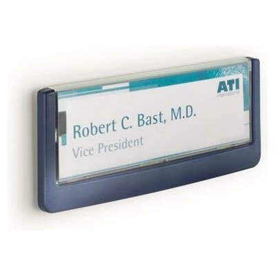 Informačná tabuľka, 149x52,5 mm, DURABLE "CLICK SIGN", modrá