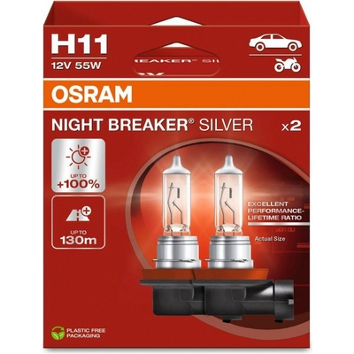 Osram Night Breaker Silver H11 PGJ19-2 12V 55W 2 ks 64211NBS-2HB