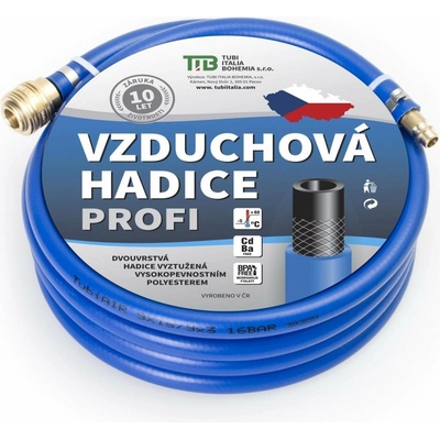 TUBI Vzduchová hadice modrá s koncovkami 9x15 mm, 10 m