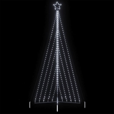 vidaXL LED vánoční stromek 570 studených bílých LED diod 399 cm