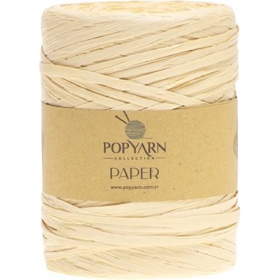 POPYARN Papírová příze Paper B522 - žlutá, 250g 360m