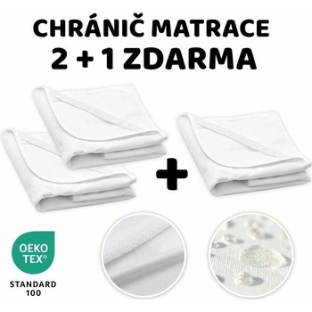 Baby Nellys Chránič matrac BASIC nepremokavý - biely 60x120 3 ks