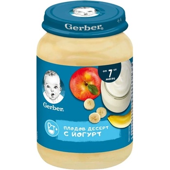 Gerber Плодов десерт с Йогурт, 6+м. 190г