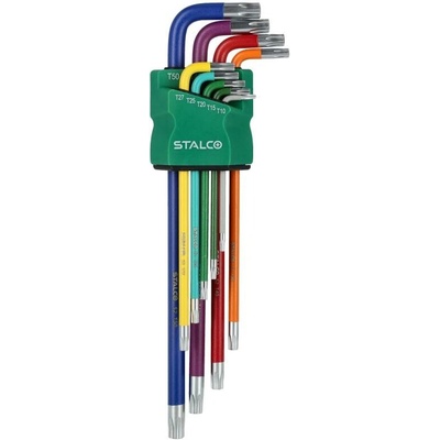 Stalco Sada kľúčov torx s otvorom extra dlhé S2 46386