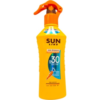 SUN LIKE слънцезащитно мляко, Помпа, SPF 30, Carotene, 200мл