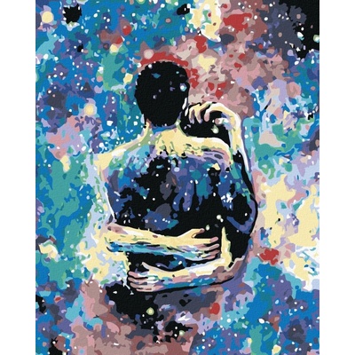 zuty Malování podle čísel Barevné objetí 80 x 100 cm bez rámu a bez vypnutí plátna