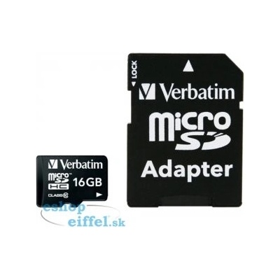 VERBATIM MicroSDHC 16GB 44082