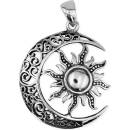 SilverBox Stříbrný přívěsek amulet měsíc a slunce 2S1046