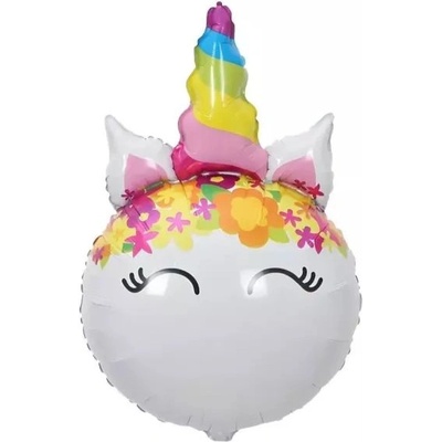 Godan Фолиев балон с цветя и еднорог - 64 x 41 см (FG-JEF1)
