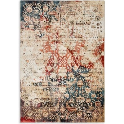 Takoy Koberec 80x150 cm krémově červený patinovaný s ornamentálním vzorem NATURA-HF-491653 | 80 x 150 cm