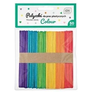 Interdruk Plastic sticks color 113mm 50 pieces
