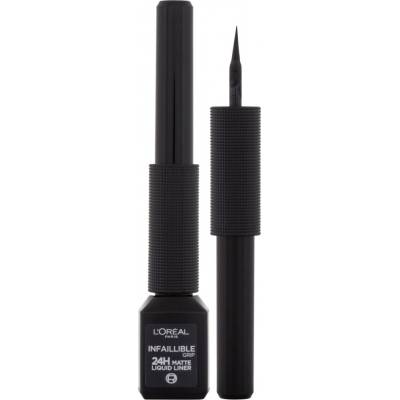 L'Oréal Paris Infaillible Grip 24H Matte Liquid Liner vodeodolná očná linka tekuté linky 01 Black 3 ml