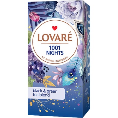 LOVARÉ 1001 Nights černý a zelený čaj 24 ks