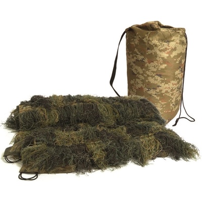 Mil-tec Ghillie maskovacia sieť, woodland 1,4x1 m