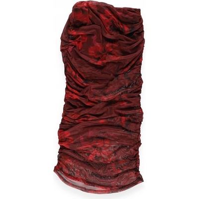 Boohoo maxi sukňa sieťovaná zriasená