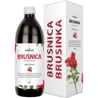 Nefdesante Brusinek 100% šťáva z brusinky velkoplodé s přídavkem vitamínu C 0,5 l