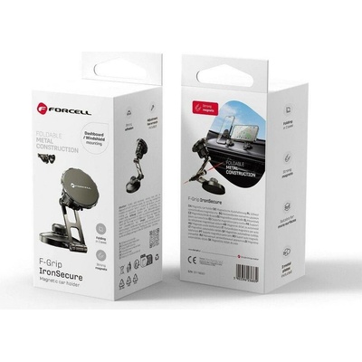 AppleMix Držák do auta FORCELL Iron pro Apple iPhone - magnetický - přísavka - černý