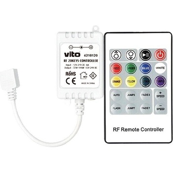 Vito Rgb Контролер за led ленти 144w, ir, 12-24v, 24 бутона - vito (6210100)