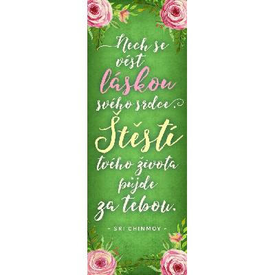 Plechová cedulka Nech se vést - Sri Chinmoy