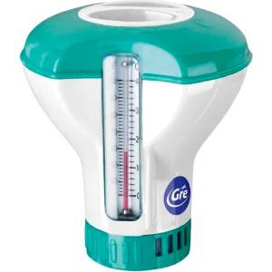Manufacturas GRE Плуващ диспенсър за хлорни таблетки (20 гр) с термометър | gre (dct20)