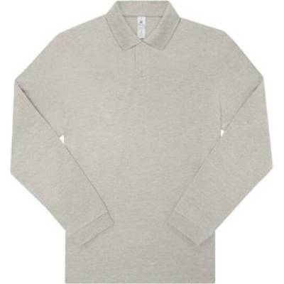 B&C polo triko PU427 Heather Grey Fog