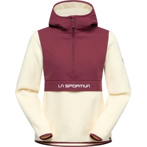 La Sportiva Дамско поларено яке La Sportiva Women's Guidance Sherpa Hoody Fleece jacket - Chalk / Redwood (105-6268-0314)