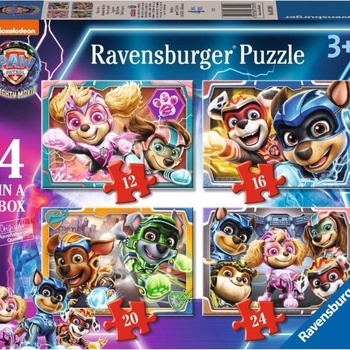 RAVENSBURGER Tlapková patrola ve velkofilmu 4v1 12 16 20 24 dílků