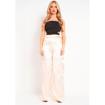 Image 1 of Missy Empire Панталони Missy Empire Cut Out Detail Cargo Pants - Stone